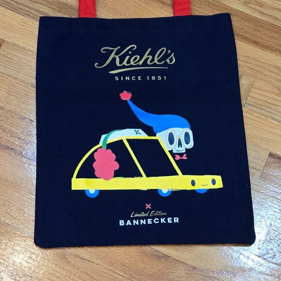 NWOT Kiehls Limited Edition Navy Blue Canvas Tote - Picture 2 of 2